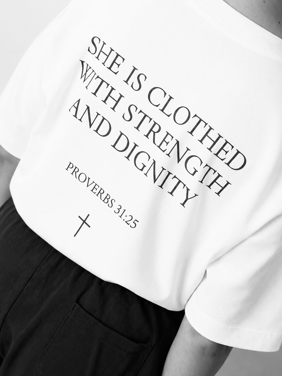 She Is Clothed With Strength And Dignity - Oversized T-shirt