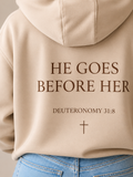 He Goes Before Her – Oversized Hoodie